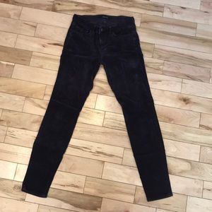 J Brand Mid Rise Skinny in Plum Corduroy